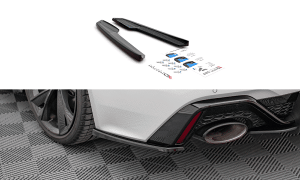 MAXTON DESIGN - Bočné difúzory zadného náraznika V.1 Audi RS6 C8 / RS7 C8 , Čierny lesk ,