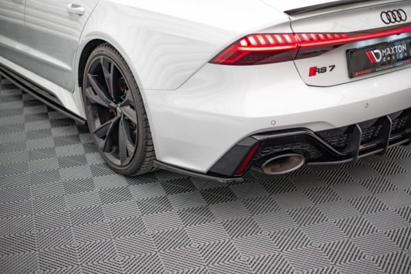 MAXTON DESIGN - Bočné difúzory zadného náraznika V.1 Audi RS6 C8 / RS7 C8 , Čierny lesk , – Obrázok 3