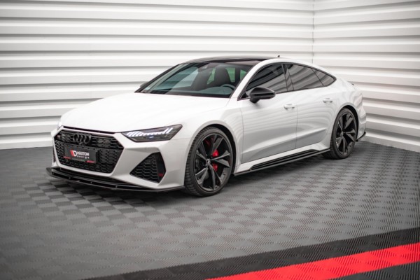MAXTON DESIGN - Lišty pod prahy V.2 Audi RS6 C8 / RS7 C8 , Čierny lesk – Obrázok 2