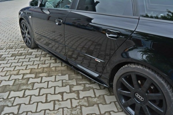 MAXTON DESIGN - Lišty pod prahy Audi S4 / A4 / A4 S-Line B6 / B7 , 
Čierny lesk – Obrázok 2