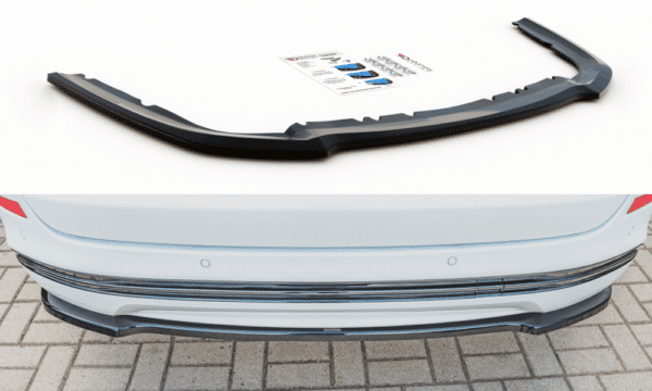 MAXTON DESIGN - Stredový spoiler pod zadný náraznik Ford Mondeo Combi Platinium Mk5 Facelift , Čierny lesk