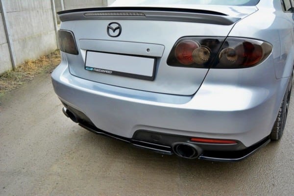 MAXTON DESIGN - Stredový spoiler pod zadný náraznik Mazda 6 Mk1 MPS , Čierny lesk 1044