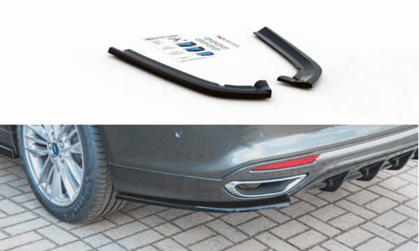 MAXTON DESIGN - Bočné difúzory zadného náraznika Ford Mondeo Vignale Mk5 Facelift , Čierny lesk ,