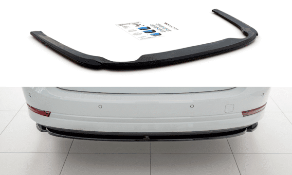 MAXTON DESIGN - Stredový spoiler pod zadný náraznik Skoda Octavia Mk4 , Čierny lesk