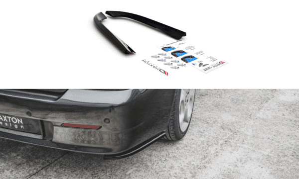 MAXTON DESIGN - Bočné difúzory zadného náraznika Alfa Romeo 156 SW Facelift , Čierny lesk ,