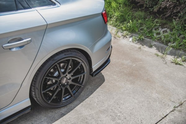 MAXTON DESIGN - Bočné difúzory zadného náraznika V.2 Audi S3 Sedan 8V Facelift , Čierny lesk , – Obrázok 4