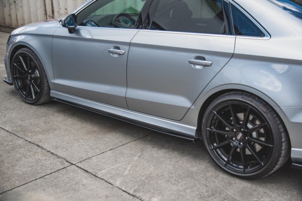 MAXTON DESIGN - Lišty pod prahy V.2 Audi S3 / A3 S-Line Sedan 8V Facelift , Čierny lesk – Obrázok 5