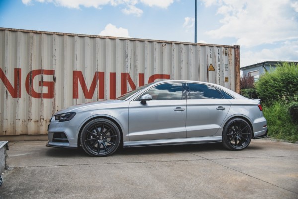 MAXTON DESIGN - Lišty pod prahy V.2 Audi S3 / A3 S-Line Sedan 8V Facelift , Čierny lesk – Obrázok 6