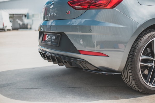 MAXTON DESIGN - Difúzor zadného náraznika  SEAT Leon Mk3 FR Facelift , 
Čierny lesk 
 
, – Obrázok 3