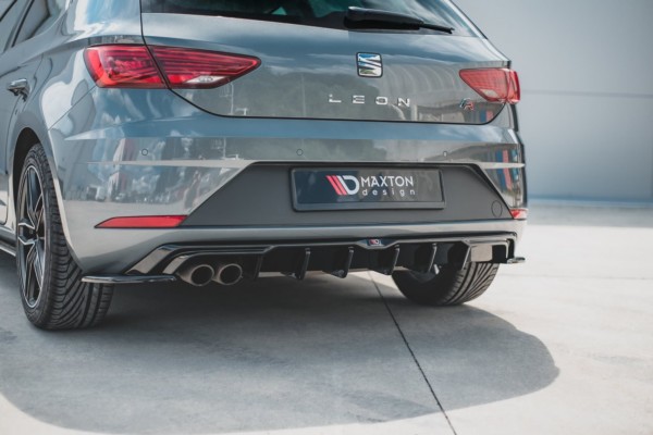MAXTON DESIGN - Difúzor zadného náraznika  SEAT Leon Mk3 FR Facelift , 
Čierny lesk 
 
, – Obrázok 4