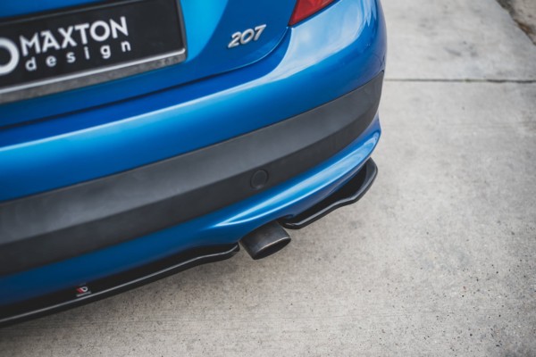 MAXTON DESIGN - Bočné difúzory zadného náraznika Peugeot 207 Sport , Čierny lesk , – Obrázok 3