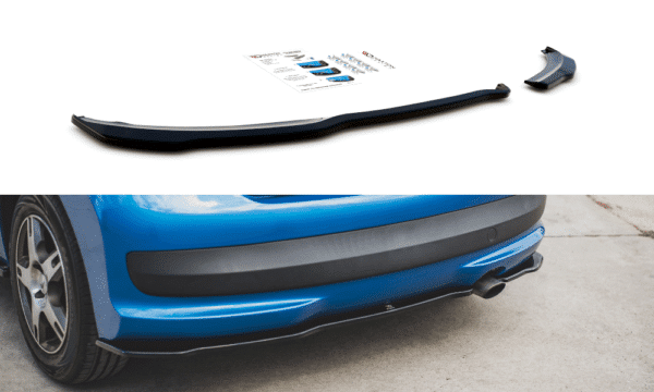 MAXTON DESIGN - Bočné difúzory zadného náraznika Peugeot 207 Sport , Čierny lesk ,