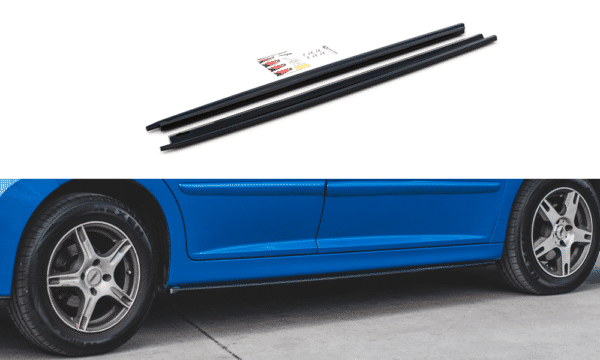 MAXTON DESIGN - Lišty pod prahy Peugeot 207 Sport , Čierny lesk