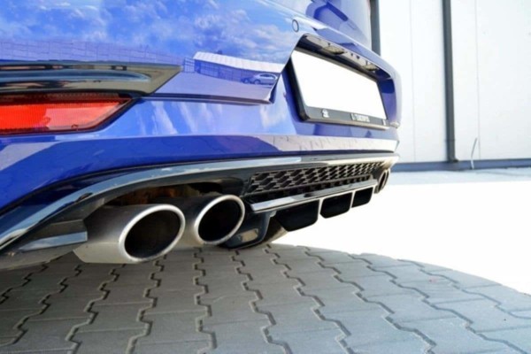MAXTON DESIGN - Stredový spoiler pod zadný náraznik VW GOLF VII R , Čierny lesk Čierny lesk – Obrázok 4