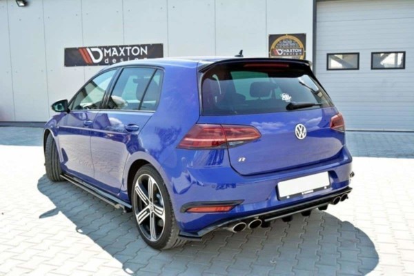 MAXTON DESIGN - Stredový spoiler pod zadný náraznik VW GOLF VII R , Čierny lesk Čierny lesk – Obrázok 2