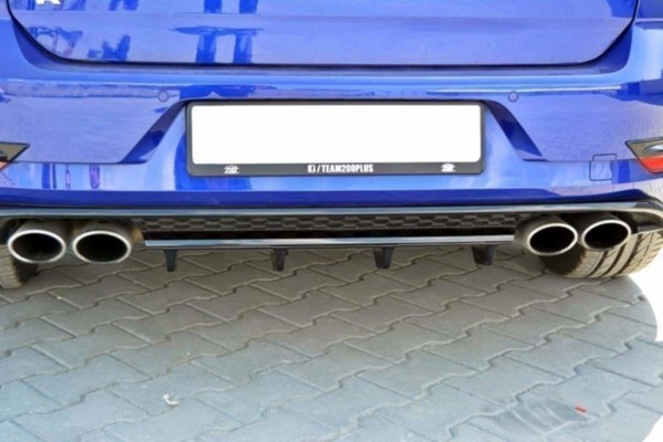 MAXTON DESIGN - Stredový spoiler pod zadný náraznik VW GOLF VII R , Čierny lesk Čierny lesk – Obrázok 3