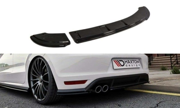 MAXTON DESIGN - Spoiler pod zadný náraznik  VW POLO MK5 GTI FACELIFT , Čierny lesk