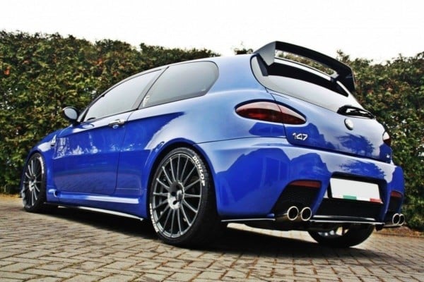 MAXTON DESIGN - Bočné difúzory zadného náraznika ALFA ROMEO 147 GTA , Čierny lesk – Obrázok 3