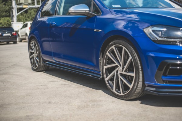 MAXTON DESIGN - Lišty pod prahy V.4 VW Golf 7 R / R-Line Facelift , Čierny lesk – Obrázok 2