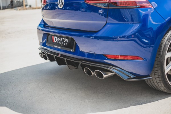 MAXTON DESIGN - Difúzor zadného náraznika  V.3 VW Golf 7 R Facelift , 
Čierny lesk 
 
, – Obrázok 6