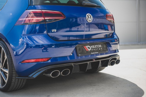 MAXTON DESIGN - Difúzor zadného náraznika  V.3 VW Golf 7 R Facelift , 
Čierny lesk 
 
, – Obrázok 7