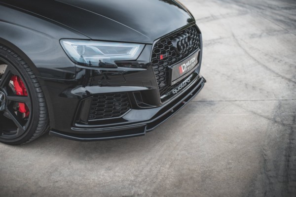 MAXTON DESIGN - Spoiler pod Predný náraznik V.4 Audi RS3 8V FL Sportback , Čierny lesk – Obrázok 2
