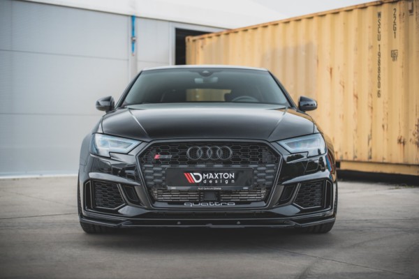 MAXTON DESIGN - Spoiler pod Predný náraznik V.4 Audi RS3 8V FL Sportback , Čierny lesk – Obrázok 6