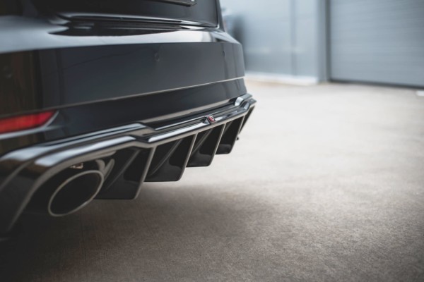 MAXTON DESIGN - Difúzor zadného náraznika  V.2 Audi RS3 8V Sportback Facelift , Čierny lesk  , – Obrázok 3