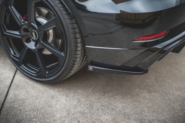MAXTON DESIGN - Bočné difúzory zadného náraznika V.2 Audi RS3 8V Sportback Facelift , Čierny lesk , – Obrázok 4