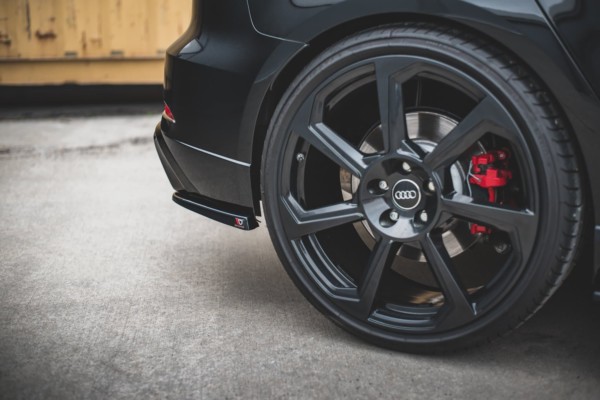 MAXTON DESIGN - Bočné difúzory zadného náraznika V.2 Audi RS3 8V Sportback Facelift , Čierny lesk , – Obrázok 5