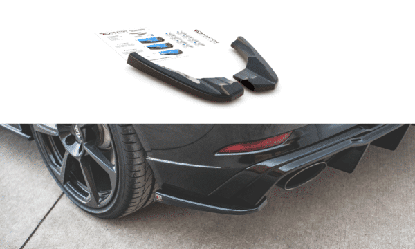 MAXTON DESIGN - Bočné difúzory zadného náraznika V.2 Audi RS3 8V Sportback Facelift , Čierny lesk ,
