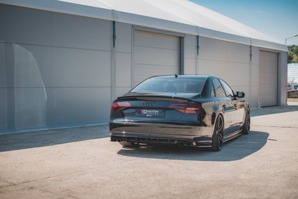 MAXTON DESIGN - Bočné difúzory zadného náraznika V.2 Audi S8 D4 Facelift , Čierny lesk , – Obrázok 3