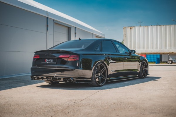 MAXTON DESIGN - Bočné difúzory zadného náraznika V.2 Audi S8 D4 Facelift , Čierny lesk , – Obrázok 6