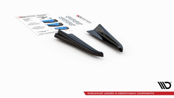 MAXTON DESIGN - Bočné difúzory zadného náraznika Audi RSQ3 F3 , Čierny lesk , – Obrázok 7