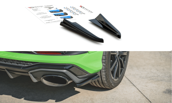 MAXTON DESIGN - Bočné difúzory zadného náraznika Audi RSQ3 F3 , Čierny lesk ,