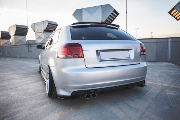 MAXTON DESIGN - Bočné difúzory zadného náraznika Audi S3 8P / S3 8P FL , Čierny lesk – Obrázok 4