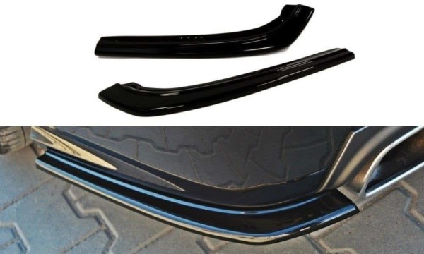 MAXTON DESIGN - Bočné difúzory zadného náraznika Audi A8 W12 D3 , Čierny lesk