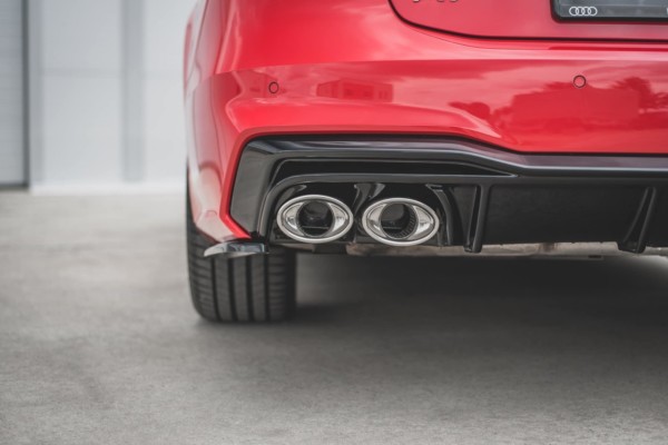 MAXTON DESIGN - Difúzor zadného náraznika  + Výfuk - koncovky Audi A7 C8 S-Line , Čierny lesk  ,Chrome – Obrázok 6