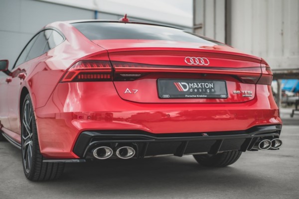 MAXTON DESIGN - Difúzor zadného náraznika  + Výfuk - koncovky Audi A7 C8 S-Line , Čierny lesk 
 
,
Black – Obrázok 10