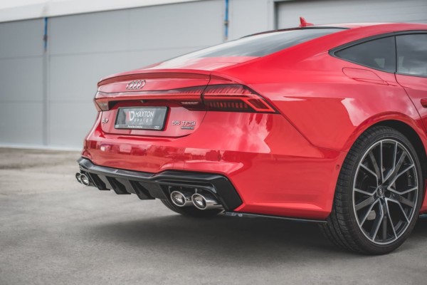 MAXTON DESIGN - Difúzor zadného náraznika  + Výfuk - koncovky Audi A7 C8 S-Line , Čierny lesk 
 
,
Black – Obrázok 8