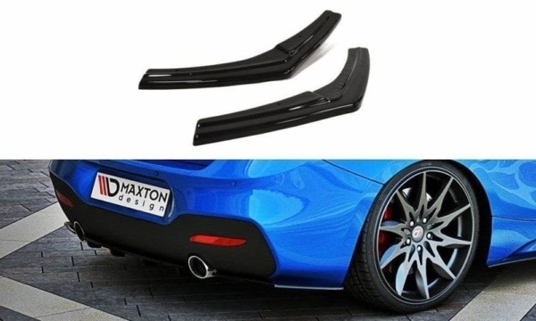 MAXTON DESIGN - Bočné difúzory zadného náraznika vhodné pre BMW 1 F20/F21 M-Power (FACELIFT) , Čierny lesk