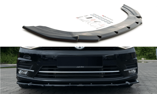 MAXTON DESIGN - Spoiler pod Predný náraznik   Volkswagen Caddy Mk. 4 , Čierny lesk