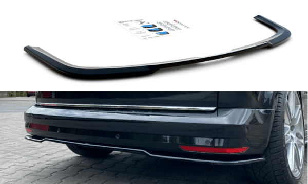 MAXTON DESIGN - Stredový spoiler pod zadný náraznik Volkswagen Caddy Mk. 4 , Čierny lesk