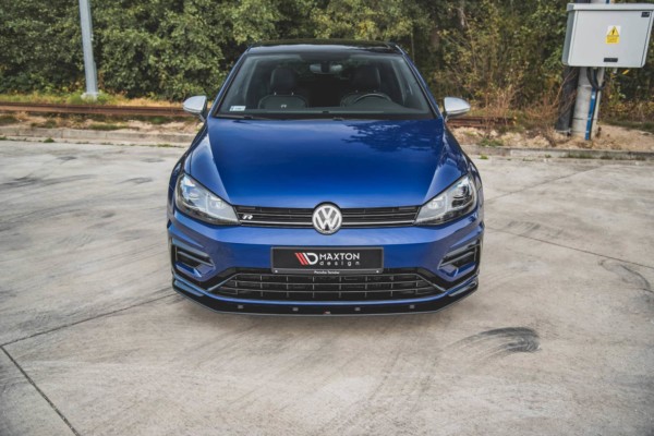 MAXTON DESIGN - Racing Durability Spoiler pod Predný náraznik   VW Golf 7 R / R-Line Facelift , Black – Obrázok 4