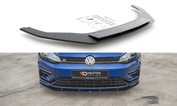 MAXTON DESIGN - Racing Durability Spoiler pod Predný náraznik   VW Golf 7 R / R-Line Facelift , Black