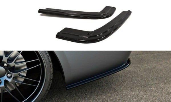 MAXTON DESIGN - Bočné difúzory zadného náraznika for vhodné pre BMW 3 E92 MPACK , Čierny lesk