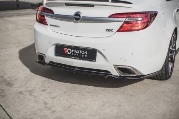 MAXTON DESIGN - Stredový spoiler pod zadný náraznik (with vertical bars) Opel Insignia Mk. 1 OPC Facelift , Čierny lesk – Obrázok 2
