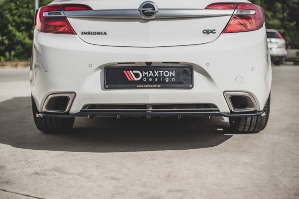 MAXTON DESIGN - Stredový spoiler pod zadný náraznik (with vertical bars) Opel Insignia Mk. 1 OPC Facelift , Čierny lesk – Obrázok 4