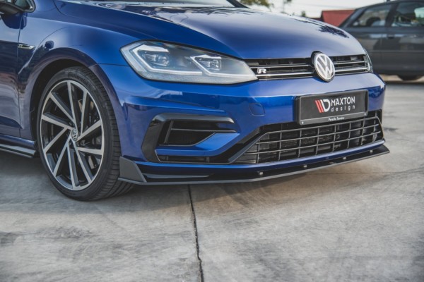 MAXTON DESIGN - Racing Durability Spoiler pod Predný náraznik   V.2 VW Golf 7 R / R-Line Facelift , Black – Obrázok 3