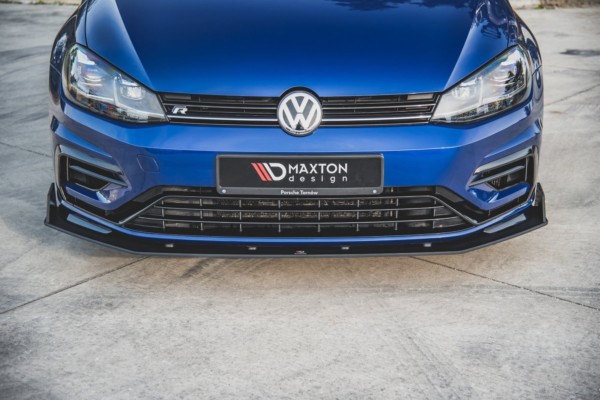 MAXTON DESIGN - Racing Durability Spoiler pod Predný náraznik   V.2 VW Golf 7 R / R-Line Facelift , Black – Obrázok 2
